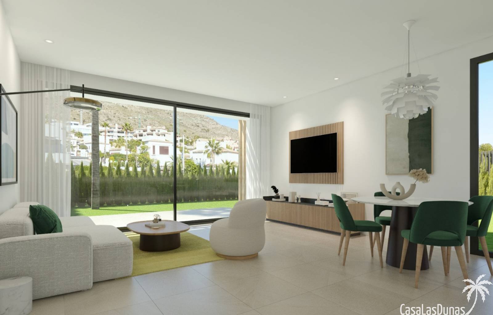  In der lebhaften Gegend von Finestrat, in der Nähe von Benidorm, befindet sich dieser brandneue Komplex. Die großzügigen Reihenhäuser verfügen über 3