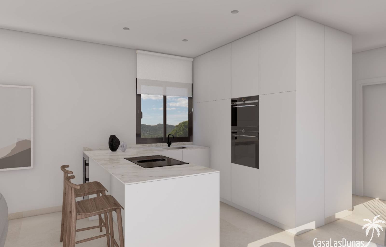  Diese prächtigen modernen Villen mit Blick auf die Bucht von Benidorm werden im lebhaften Viertel Finestrat gebaut. Das Standardhaus verfügt über 3 S