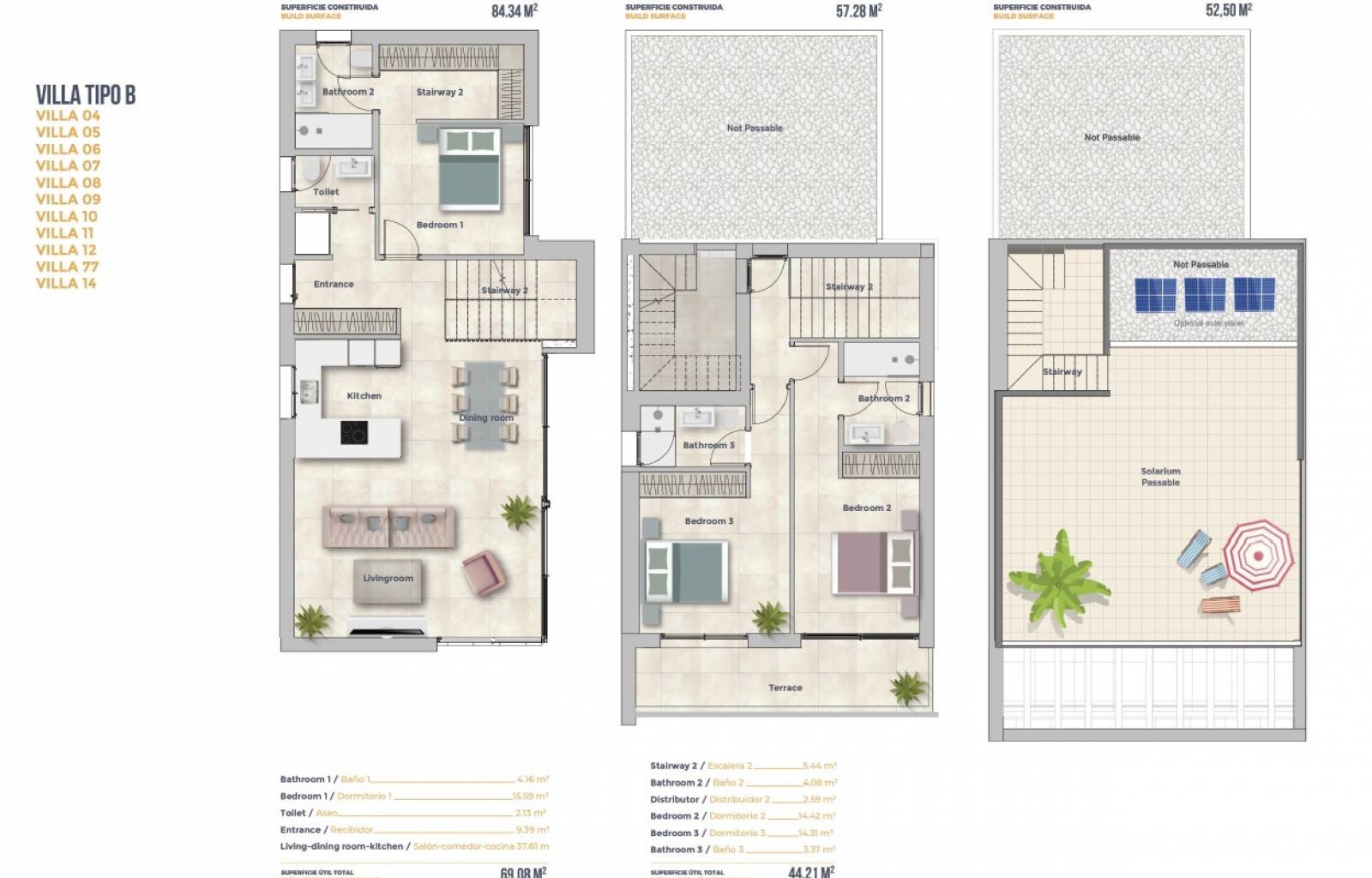  Diese prächtigen modernen Villen mit Blick auf die Bucht von Benidorm werden im lebhaften Viertel Finestrat gebaut. Das Standardhaus verfügt über 3 S