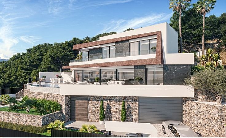  In der schönen Ortschaft Calpe gelegen, bieten diese exklusiven Villen eine privilegierte Umgebung mit Meerblick. Mit nur zwei verfügbaren Immobilien