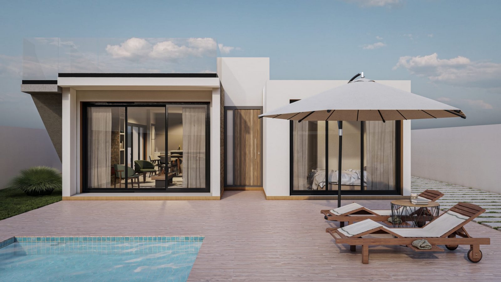  In der ruhigen Gegend von Las Casicas gelegen, bietet dieses exklusive freistehende Chalet eine ideale Umgebung für diejenigen, die Privatsphäre und 