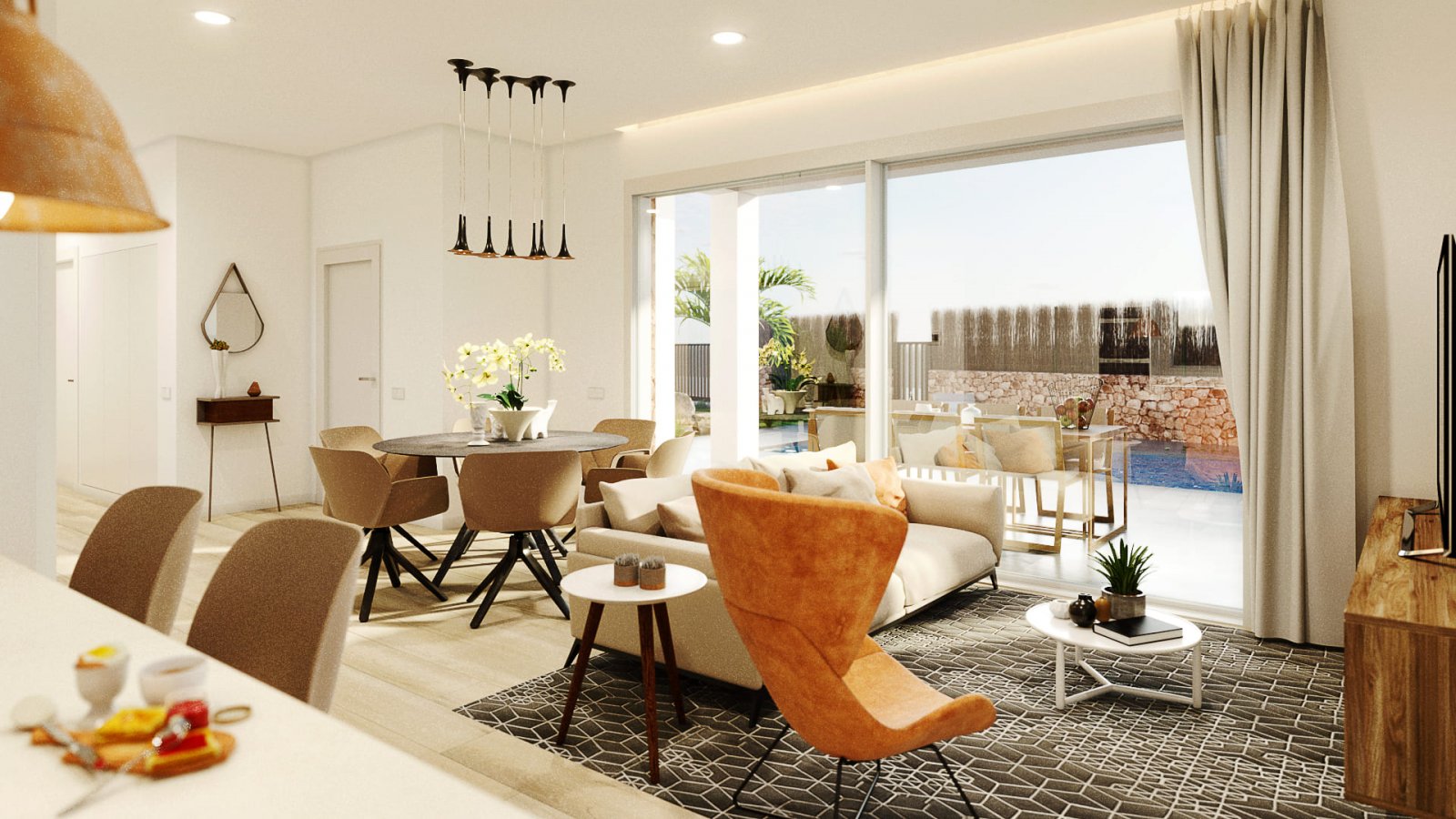  In der wunderschönen Gegend von Orihuela Costa gelegen, bietet dieses freistehende Chalet ein einzigartiges Wohnerlebnis. Nur 3 km vom Meer entfernt,