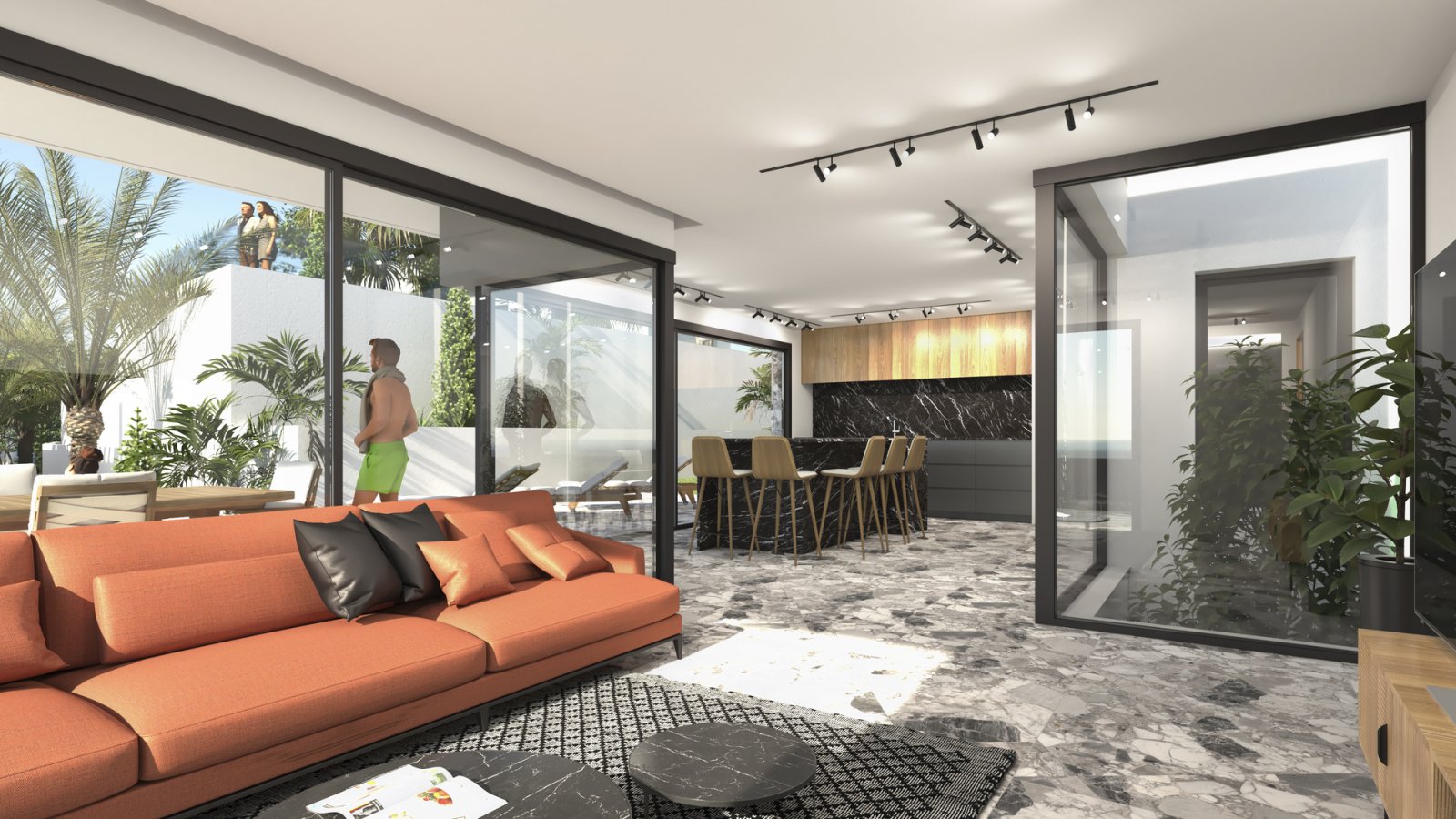  In der charmanten Stadt Finestrat gelegen, bietet diese exklusive Sammlung von fünf Villen eine privilegierte Umgebung mit Meerblick. Jede Villa wurd