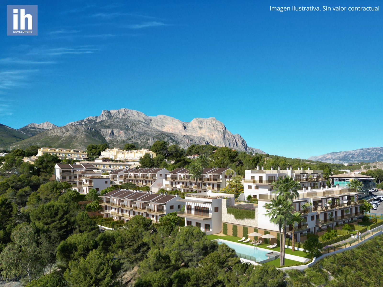  In der charmanten Stadt La Nucia gelegen, bietet diese exklusive Sammlung von 28 Immobilien eine einzigartige Wohnumgebung mit Meerblick. Das Angebot