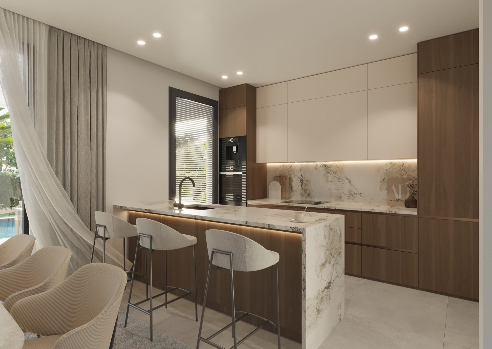  In der charmanten Stadt Finestrat gelegen, bietet diese Wohnanlage eine privilegierte Umgebung mit Meerblick, nur 3 km von der Küste entfernt. Besteh