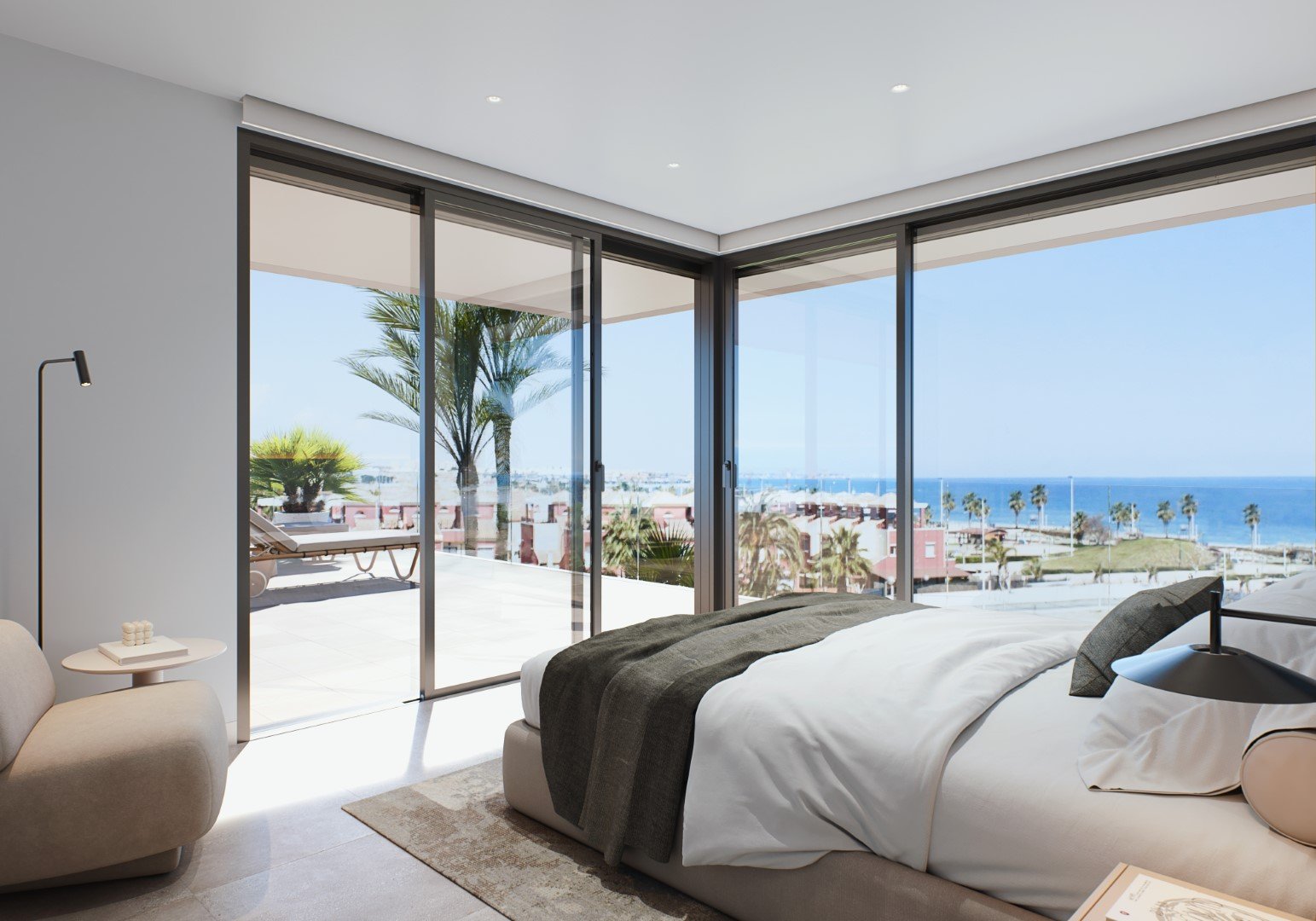  Diese exklusive Villa befindet sich in der charmanten Gegend von El Mojón und bietet ein einzigartiges Wohnerlebnis mit beeindruckendem Meerblick. Di