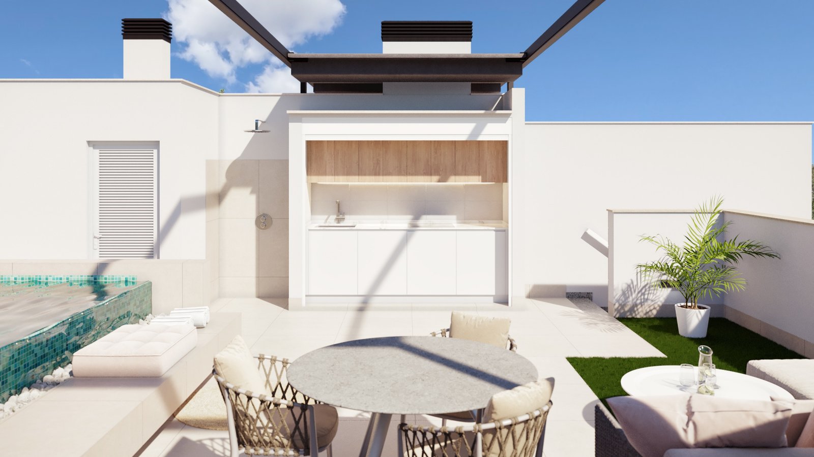  In der charmanten Gemeinde Pilar de la Horadada gelegen, bietet diese exklusive Wohnanlage neun einzigartige Immobilien. Die Typologie-Optionen umfas