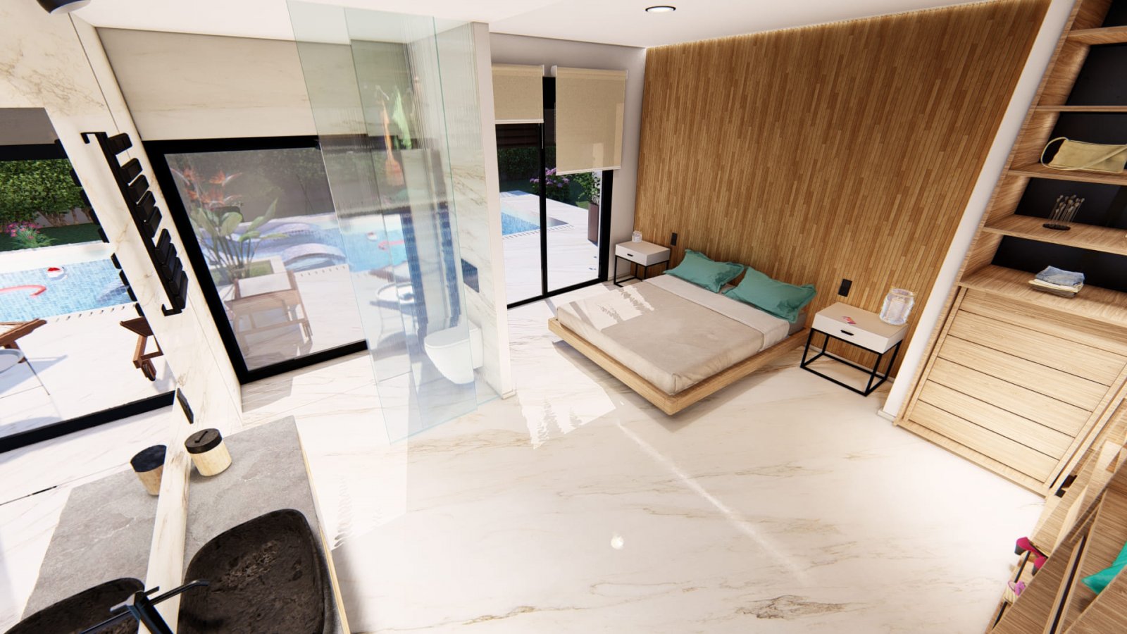  In der charmanten Ortschaft Algorfa gelegen, bietet diese exklusive Sammlung von 44 freistehenden Häusern eine privilegierte Umgebung für diejenigen,