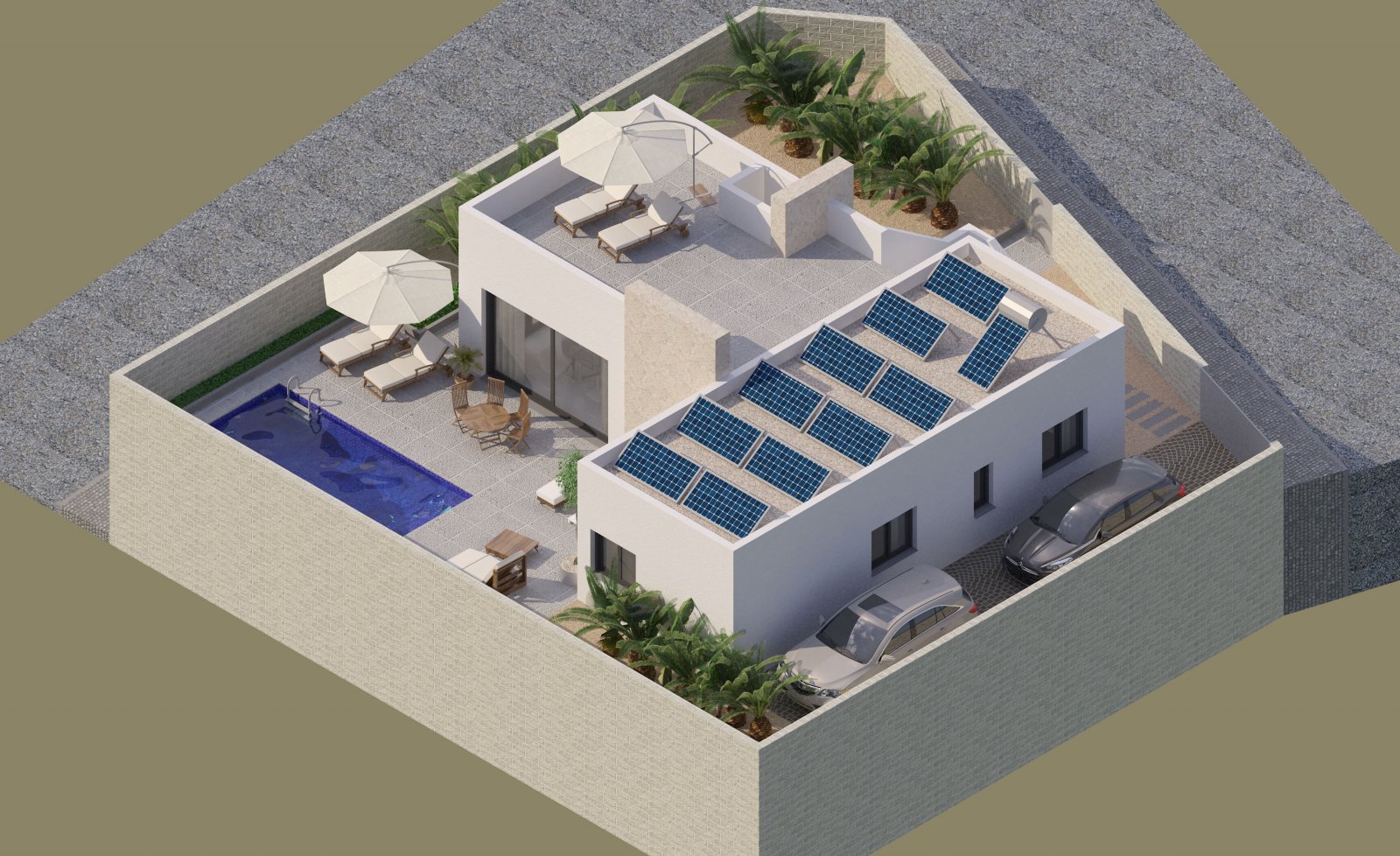  In der charmanten Ortschaft Benijófar gelegen, bietet dieses freistehende Chalet die perfekte Kombination aus Komfort und Privatsphäre. Mit einem mod