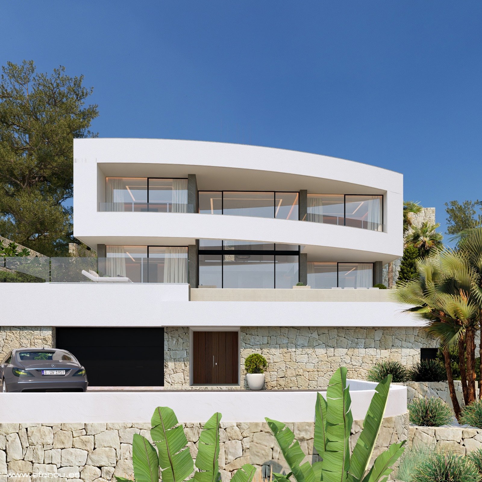  Diese Villa in der schönen Stadt Calpe bietet ein außergewöhnliches Wohnerlebnis mit Meerblick. Die Immobilie befindet sich nur 20 km vom Flughafen e