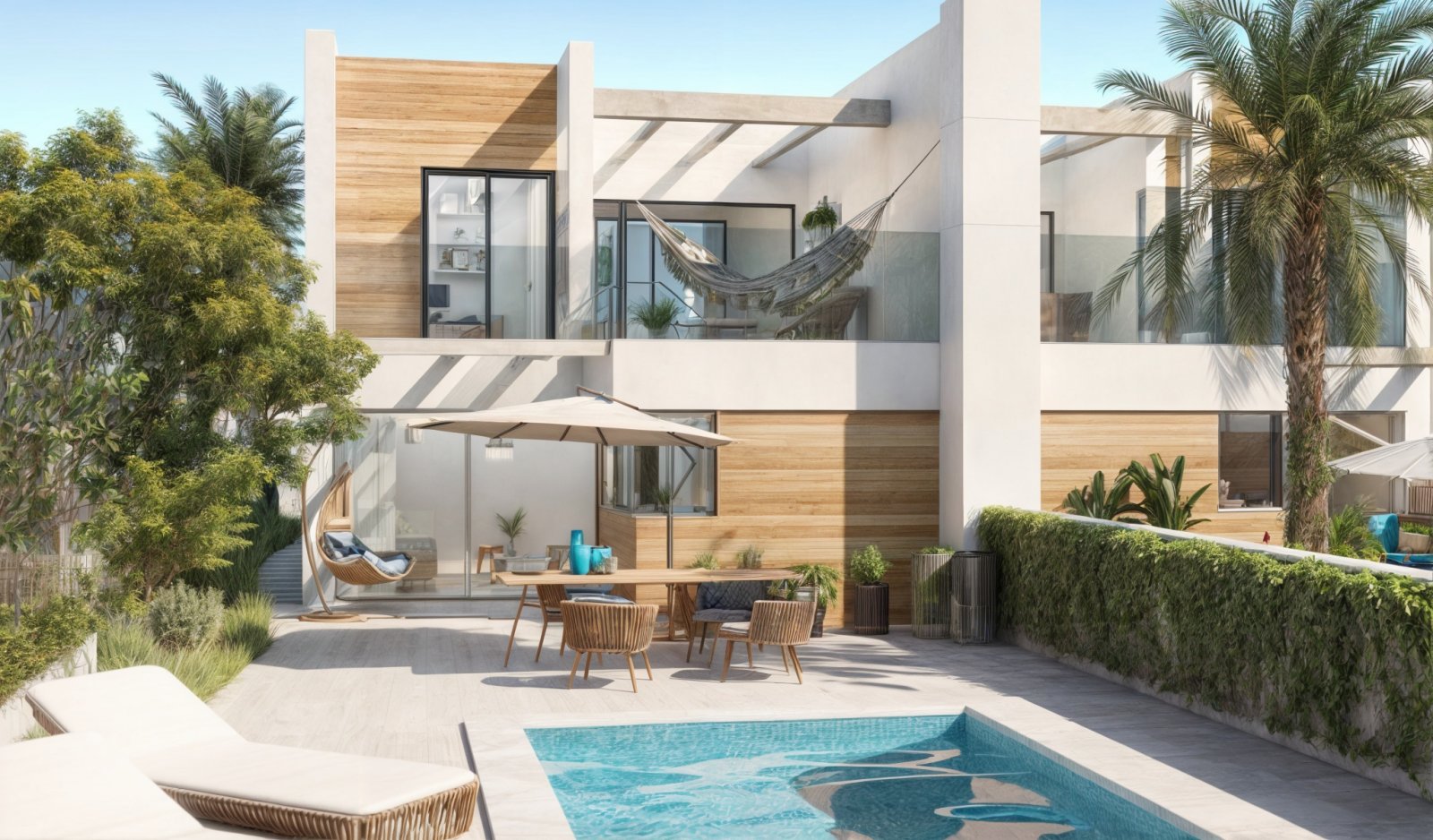  In der charmanten Stadt Alfaz del Pi gelegen, bietet diese exklusive Sammlung von 13 Reihenhäusern einen modernen und komfortablen Lebensstil. Entwor