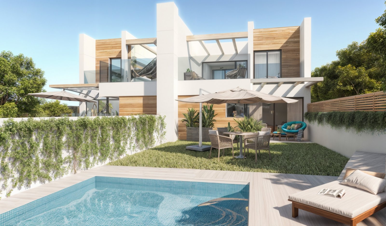  In der charmanten Stadt Alfaz del Pi gelegen, bietet diese exklusive Sammlung von 13 Reihenhäusern einen modernen und komfortablen Lebensstil. Entwor