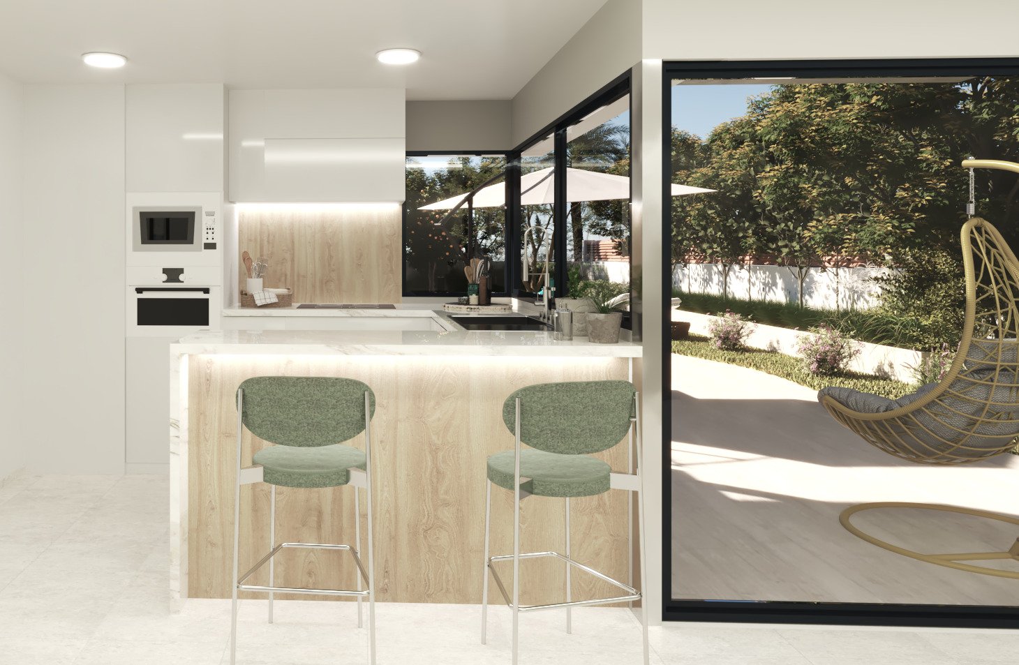  In der charmanten Stadt Alfaz del Pi gelegen, bietet diese exklusive Sammlung von 13 Reihenhäusern einen modernen und komfortablen Lebensstil. Entwor