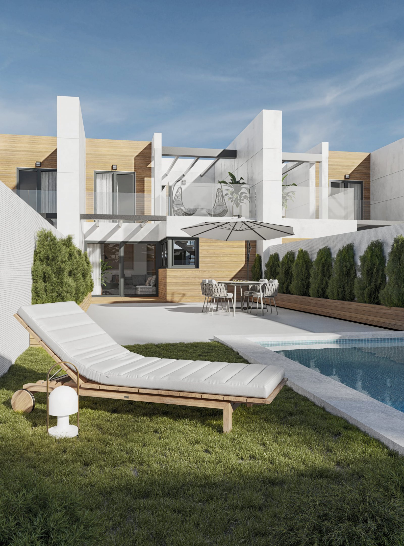  In der charmanten Stadt Alfaz del Pi gelegen, bietet diese exklusive Sammlung von 13 Reihenhäusern einen modernen und komfortablen Lebensstil. Entwor