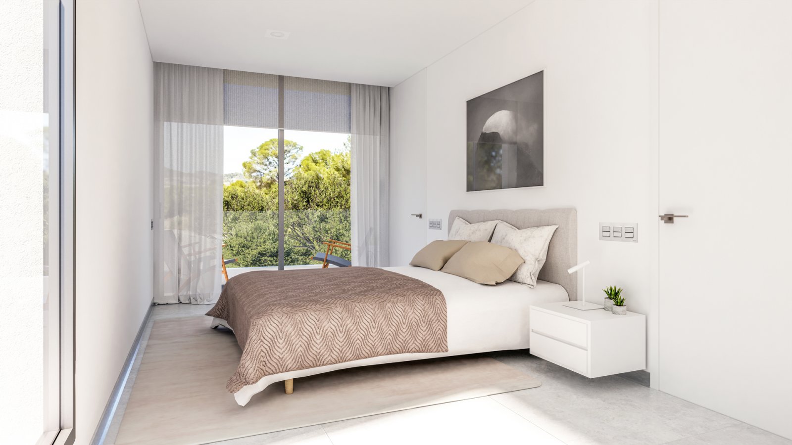  In der charmanten Ortschaft Finestrat gelegen, bietet diese exklusive Sammlung von fünf freistehenden Häusern eine idyllische Umgebung mit Meerblick.