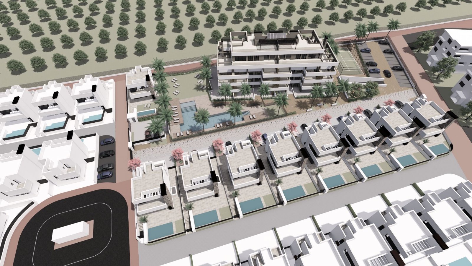  In der charmanten Ortschaft Torre-Pacheco gelegen, bietet diese Wohnanlage eine Vielzahl von Wohnmöglichkeiten, die sich an unterschiedliche Bedürfni