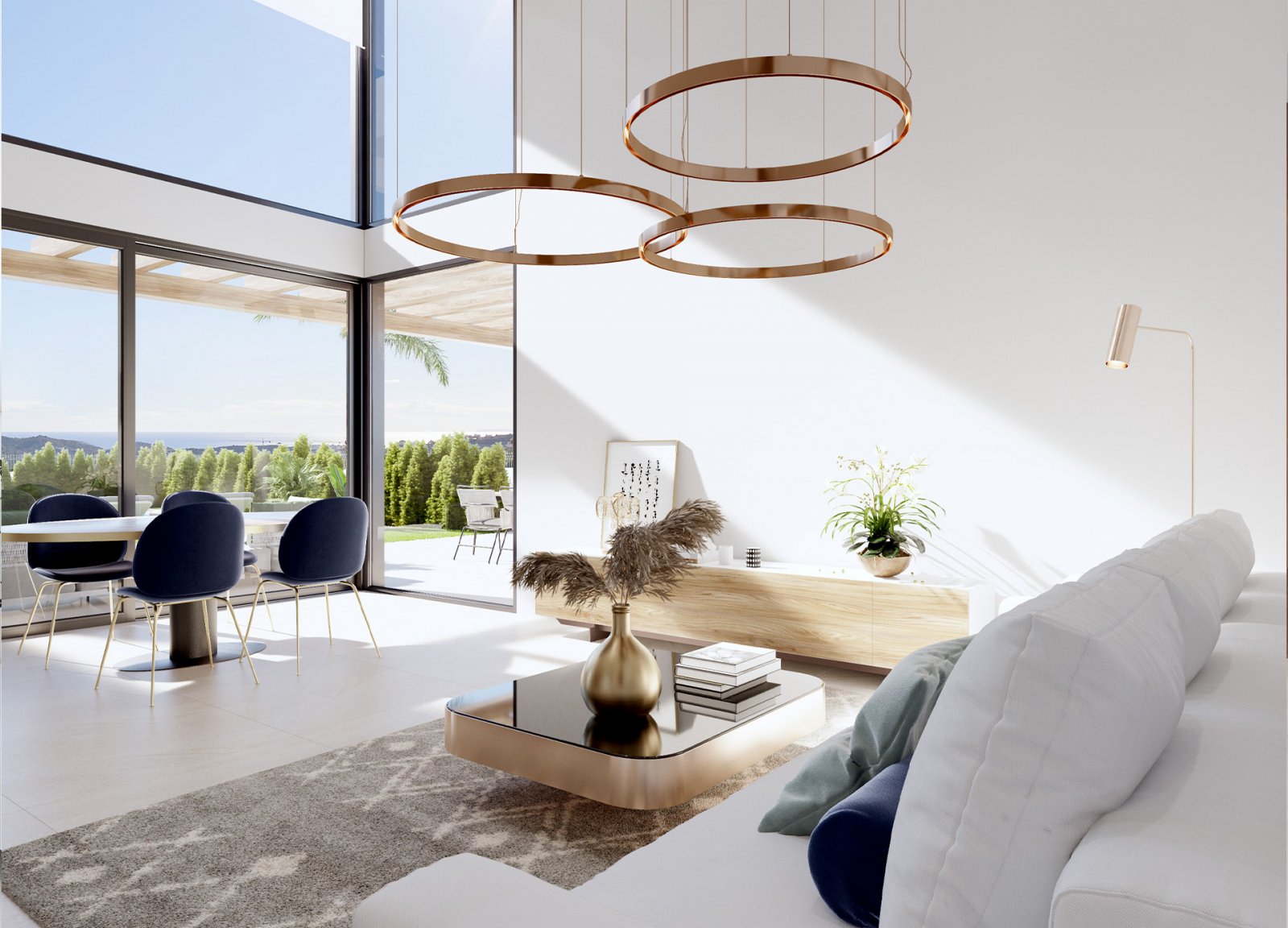  In der charmanten Ortschaft Finestrat gelegen, bietet diese exklusive Sammlung von 15 Immobilien eine privilegierte Umgebung mit Meerblick. Die verfü