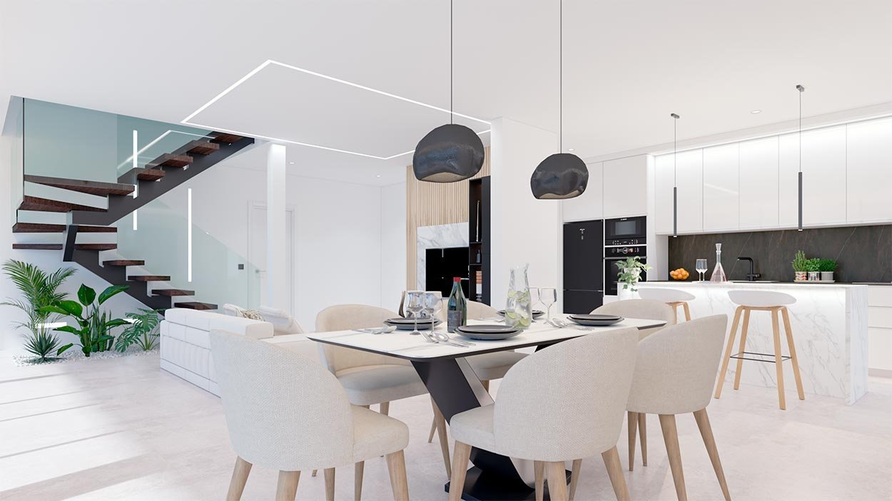  In der charmanten Ortschaft San Pedro del Pinatar gelegen, bietet dieses exklusive freistehende Chalet ein einzigartiges Wohnerlebnis. Nur 2 km vom M