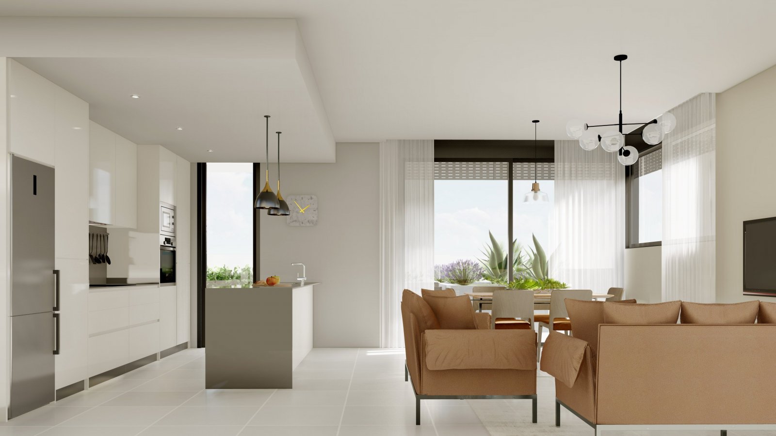  In der charmanten Stadt Polop gelegen, bietet dieser Wohnkomplex 53 freistehende Häuser, die durch ihren beeindruckenden Meerblick hervorstechen. Die