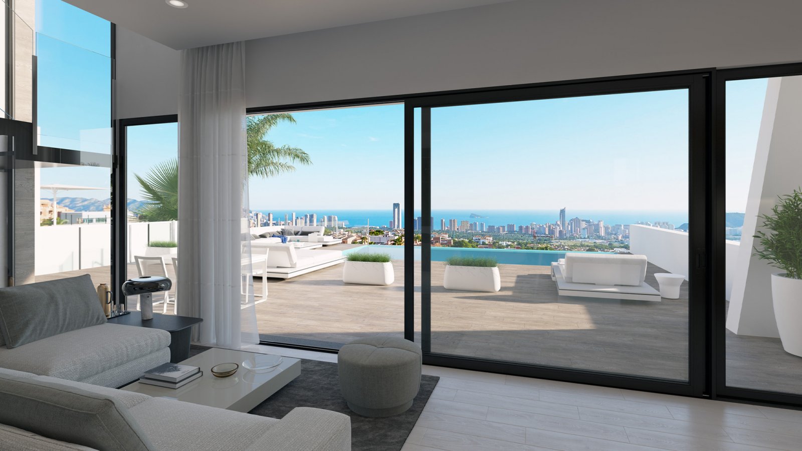  In der charmanten Ortschaft Finestrat gelegen, bieten diese Immobilien eine exklusive Umgebung mit Meerblick. 