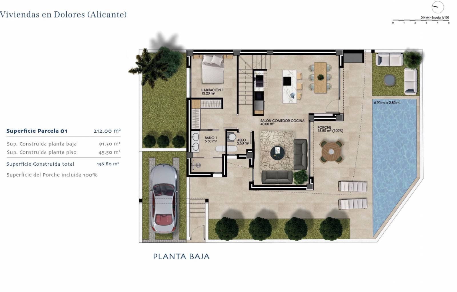  Am Rande des charmanten Dorfes Dolores finden wir dieses kleine Projekt von Luxusimmobilien. Insgesamt werden in dieser Phase 3 Häuser gebaut, von de