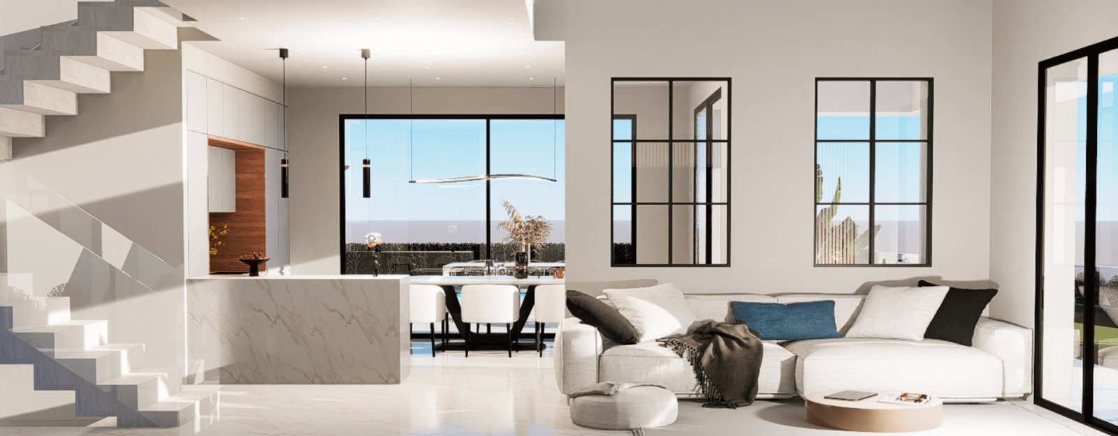 In der charmanten Stadt Finestrat gelegen, bietet diese exklusive Sammlung von 15 unabhängigen Häusern eine privilegierte Umgebung mit Meerblick. Die