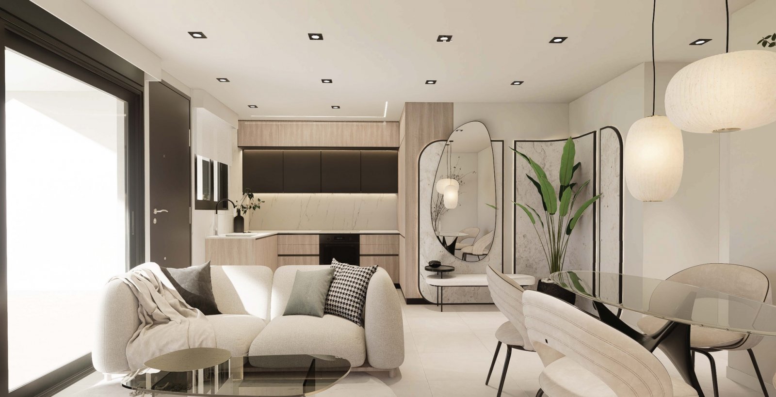 In der charmanten Gemeinde Pilar de la Horadada gelegen, bietet dieser Wohnkomplex eine Auswahl von 28 Bungalows, unterteilt in zwei Typologien: High