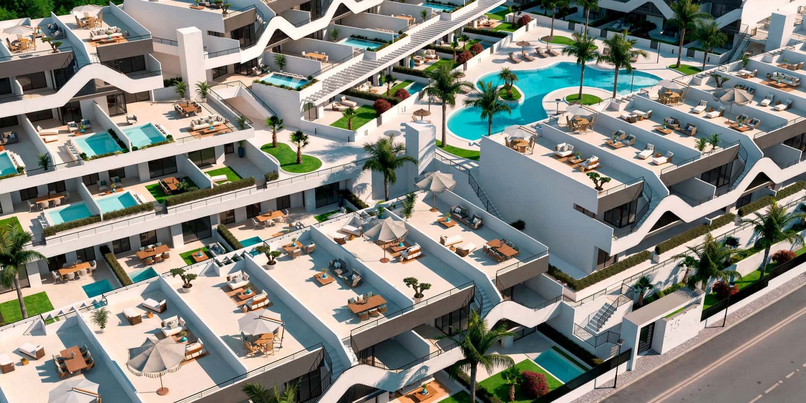 Diese Wohnanlage befindet sich in der charmanten Stadt Alfaz del Pi und bietet eine Vielzahl von Wohnmöglichkeiten, die zu unterschiedlichen Lebensst