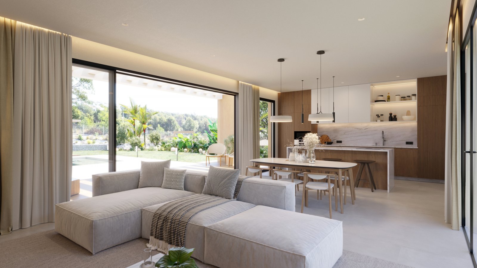  In der exklusiven Gegend von Golf Bahía gelegen, bietet dieser Wohnkomplex eine Auswahl von 6 freistehenden Häusern. Diese Immobilien zeichnen sich d