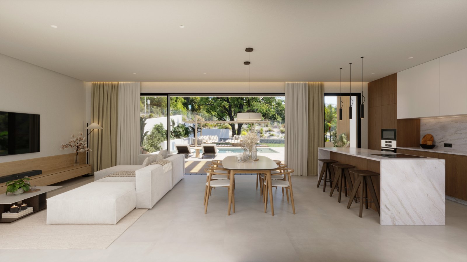  In der exklusiven Gegend von Golf Bahía gelegen, bietet dieser Wohnkomplex eine Auswahl von 6 freistehenden Häusern. Diese Immobilien zeichnen sich d