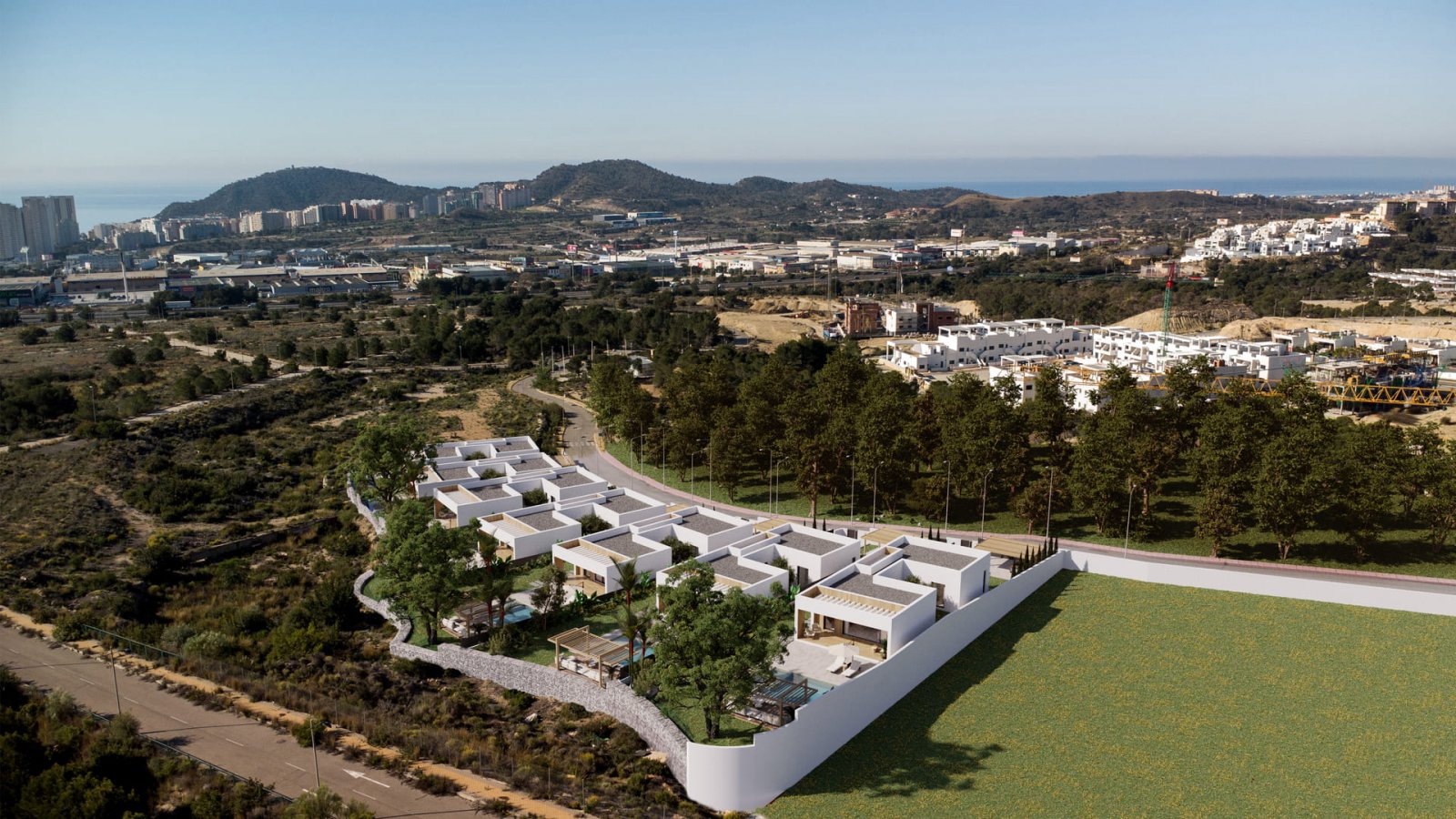  In der exklusiven Gegend von Golf Bahía gelegen, bietet dieser Wohnkomplex eine Auswahl von 6 freistehenden Häusern. Diese Immobilien zeichnen sich d