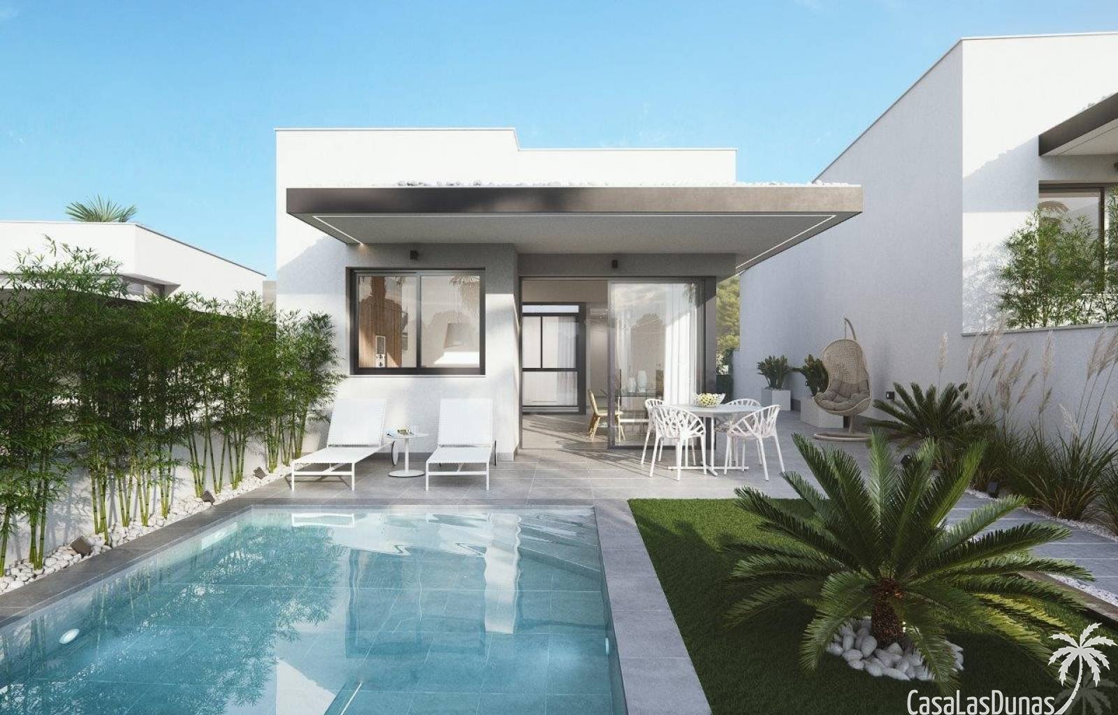  Schöne neue Villen in der Nähe von San Miguel de Salinas. Diese Häuser sind komplett ausgestattet und befinden sich auf einem großzügigen Grundstück 