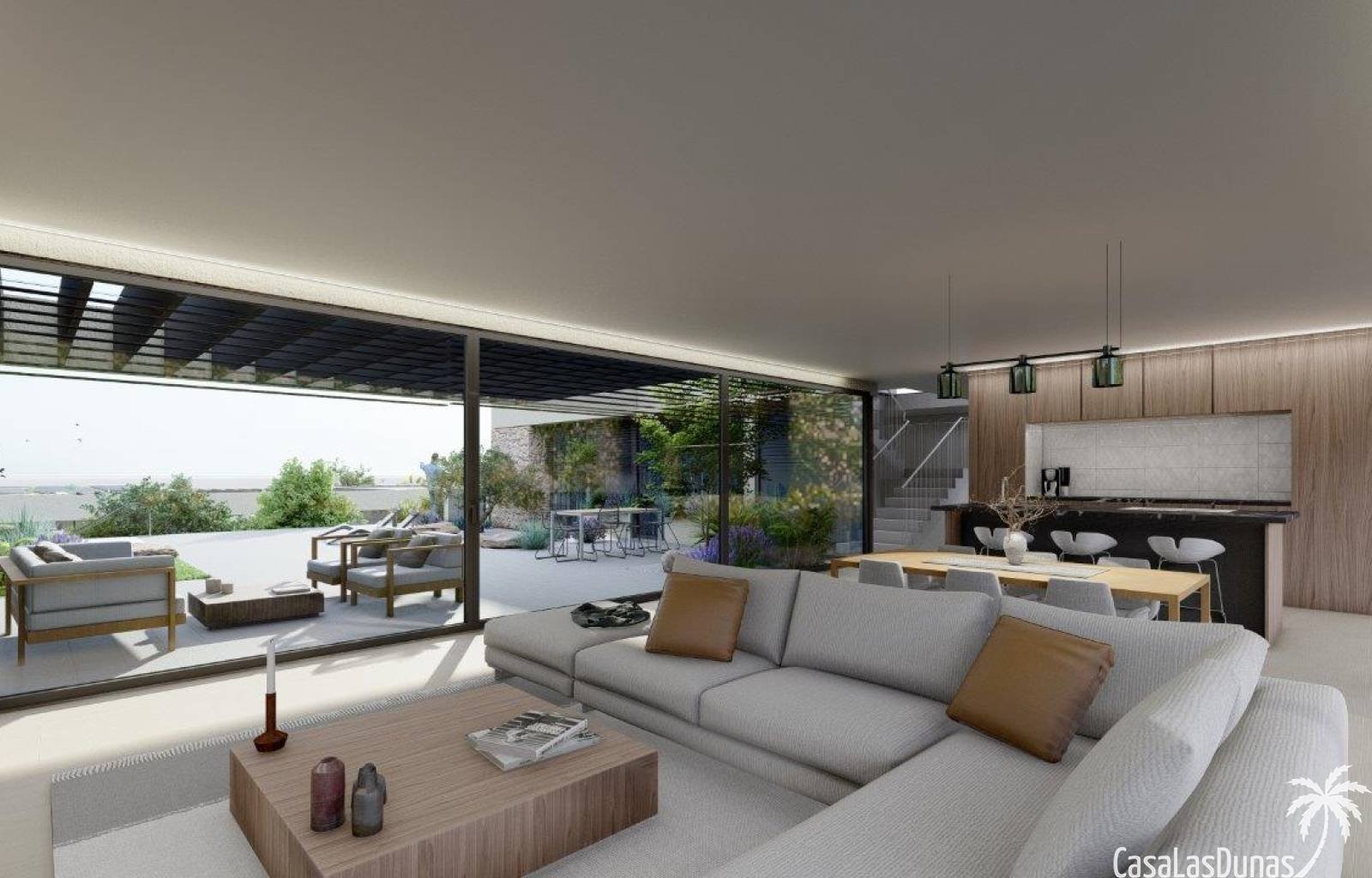  Diese Luxusvilla wurde entworfen, um sich in die Gemeinschaft und die erstaunlichen bepflanzten Bereiche, die die Villa umgeben, einzufügen. In diese