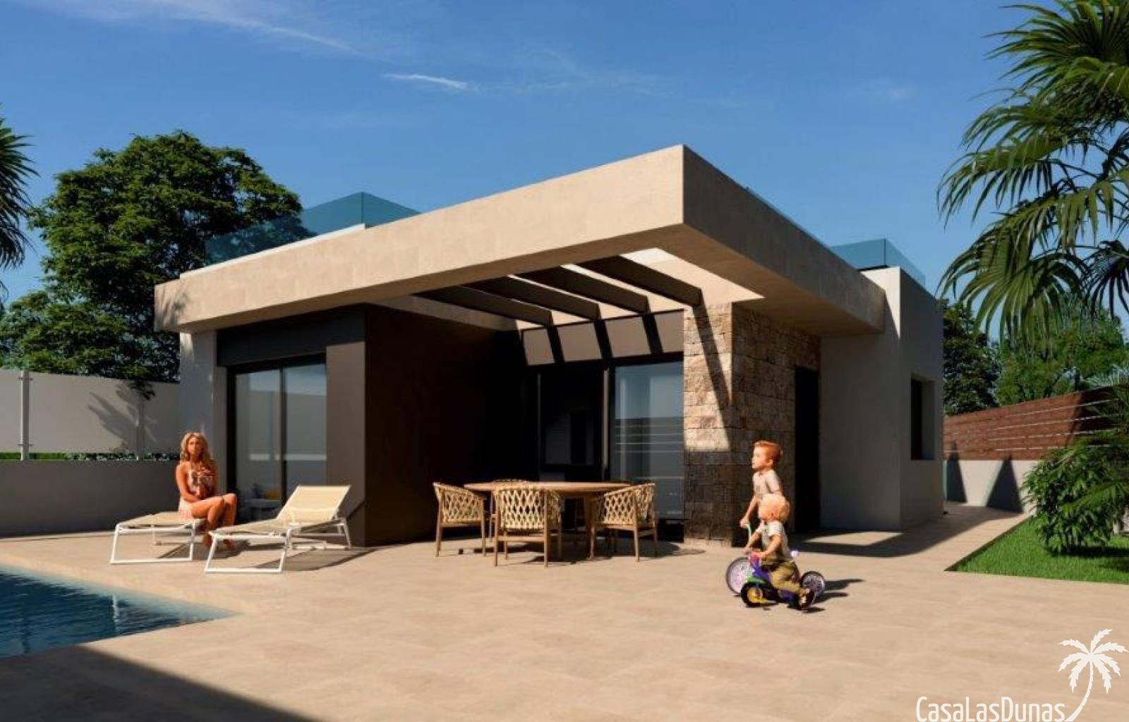  Schöne Einfamilienhäuser mit spektakulärer Aussicht auf einem Hügel in Rojales.
 Sie haben die Wahl zwischen 2 Modellen von 3-Zimmer-Häusern, nämlich