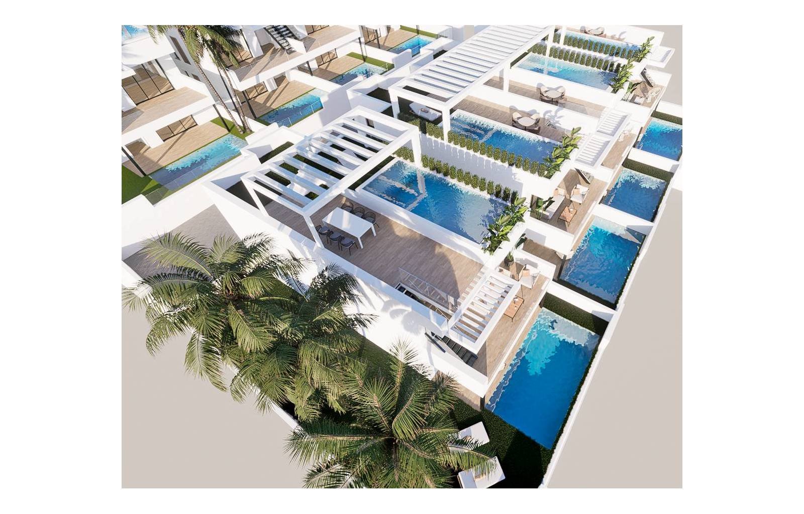  Diese kleine Wohnanlage mit 20 Häusern befindet sich im exklusiven Finestrat-Benidorm. Die Häuser verfügen über 2 oder 3 Schlafzimmer und 2 oder 3 Ba