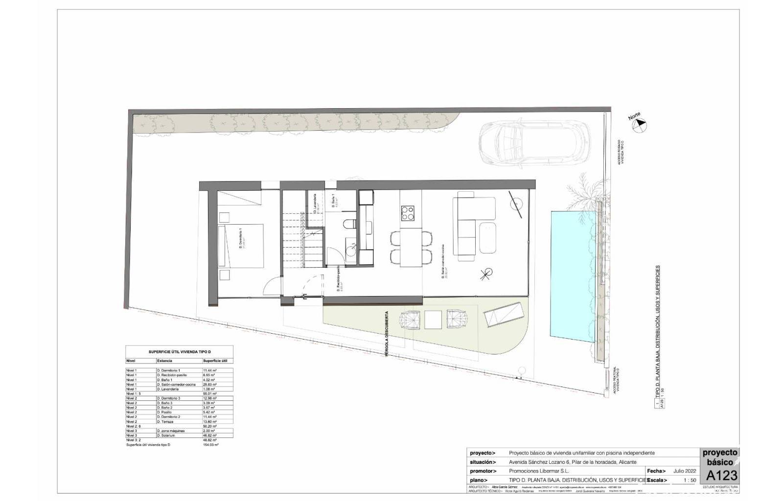 Die Luxusvillen in Torre de la Horadada liegen in Strandnähe. Diese modern aussehenden Villen haben zwei Etagen, drei Schlafzimmer und drei Badezimme