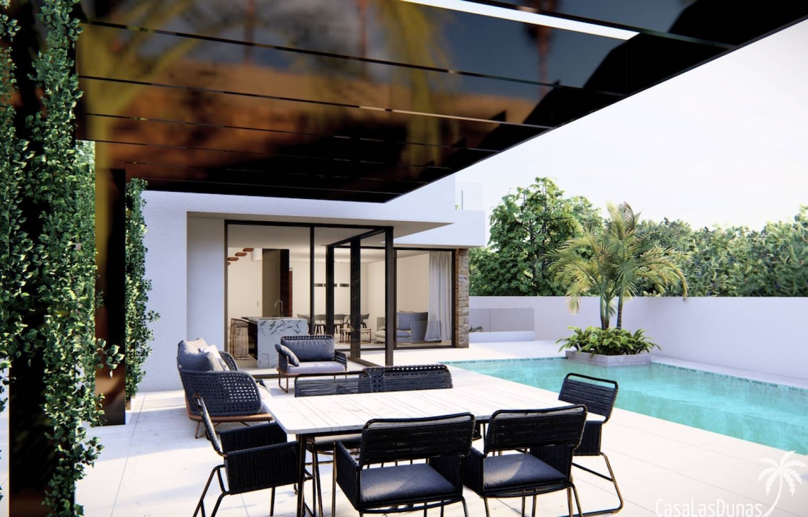 Dieses Projekt besteht aus zwei fantastischen Villen, von denen eine noch verfügbar ist. Dieses Haus im beliebten Viertel La Zenia verfügt über 3 Sch