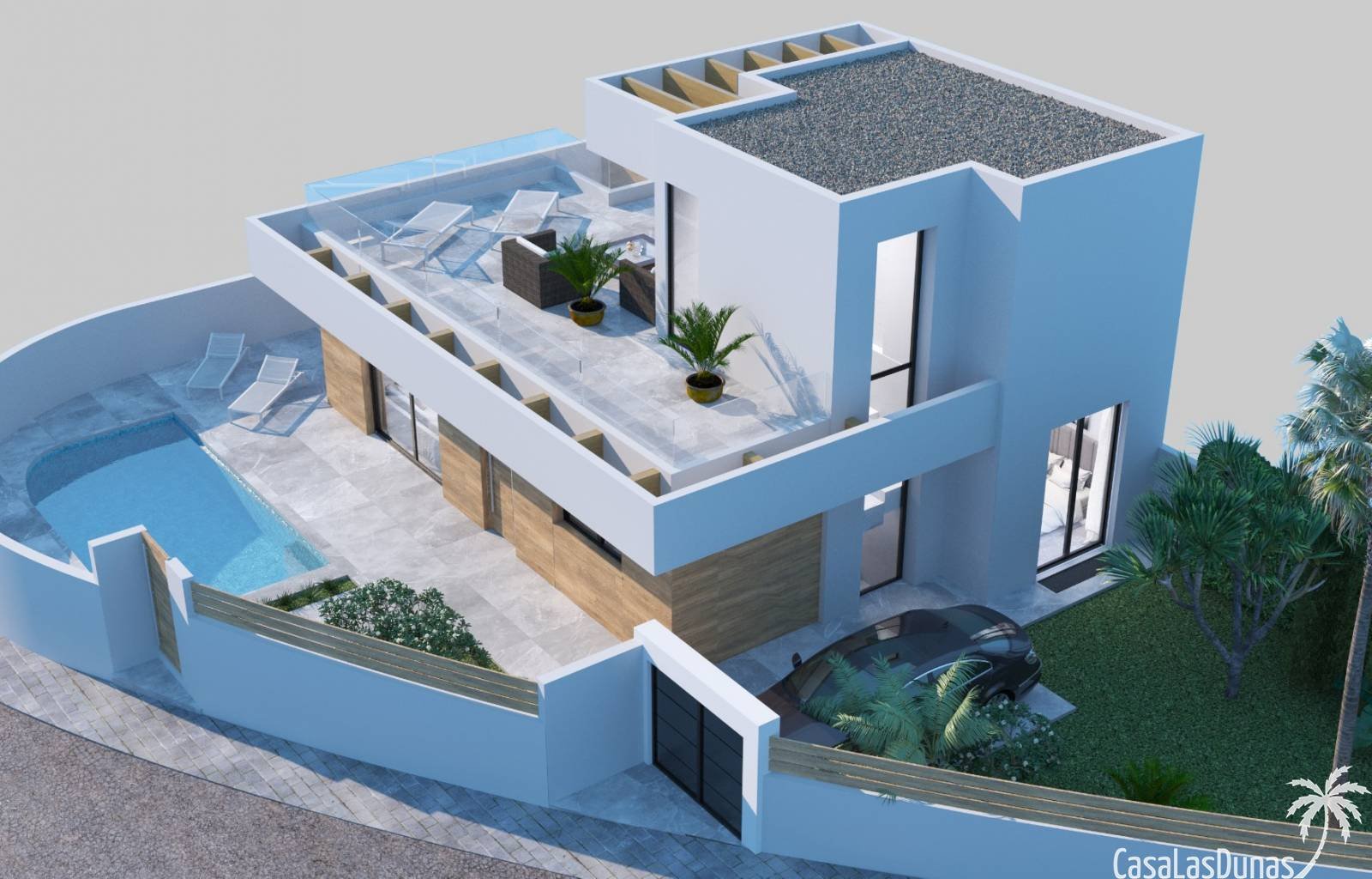 Diese 98 m2 große freistehende Villa auf einem 275 m2 großen Grundstück ist ein luxuriöser Rückzugsort neben dem Golfplatz. Mit 3 Schlafzimmern und 3