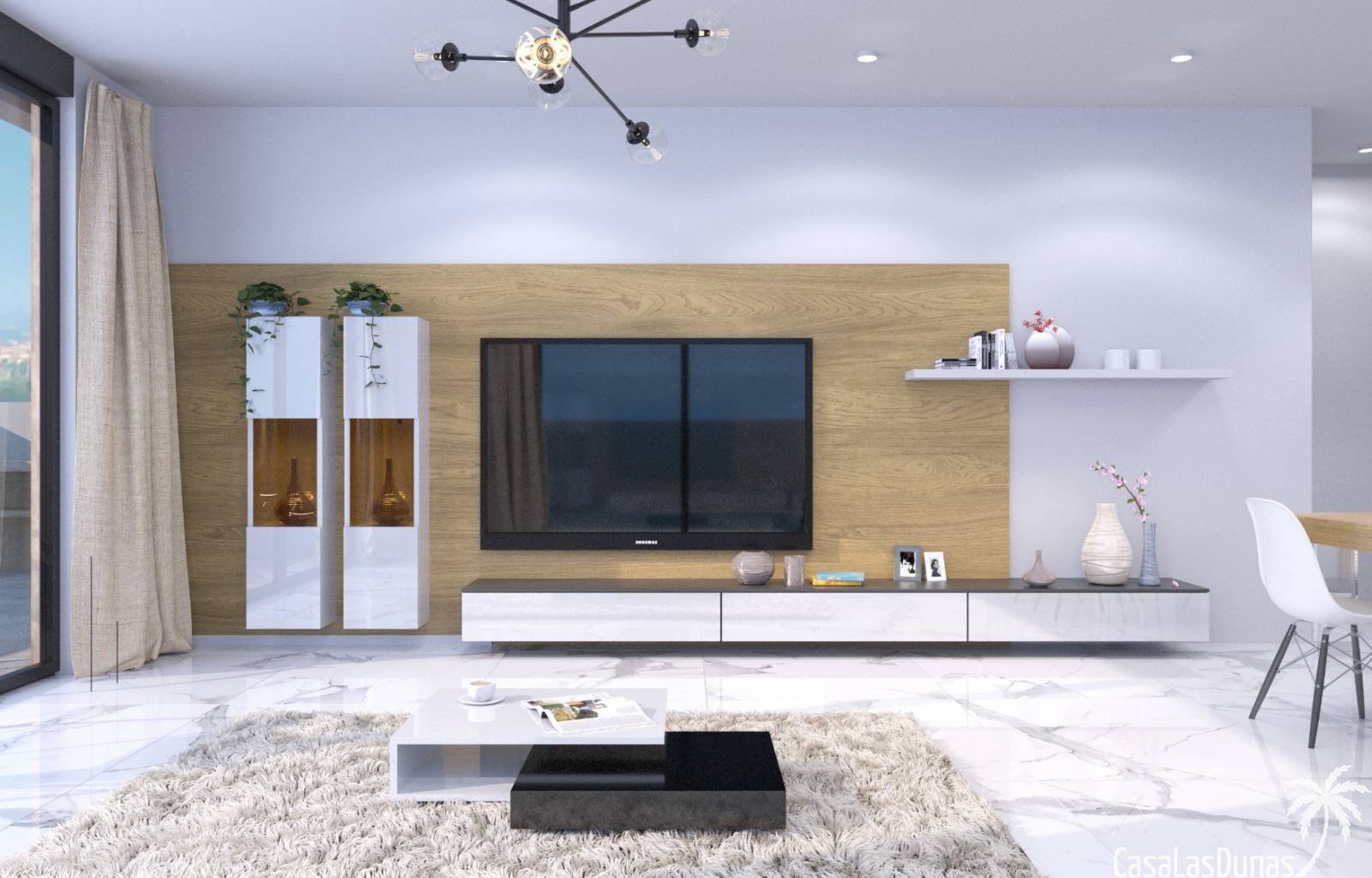 Diese 98 m2 große freistehende Villa auf einem 275 m2 großen Grundstück ist ein luxuriöser Rückzugsort neben dem Golfplatz. Mit 3 Schlafzimmern und 3