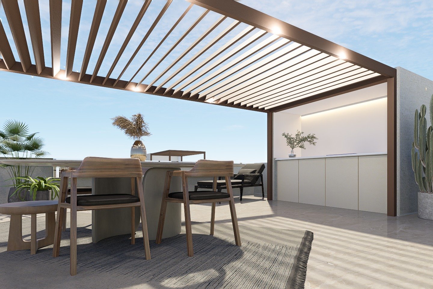  In der charmanten Umgebung von Pilar de la Horadada gelegen, bietet diese Wohnanlage eine Auswahl von 16 Bungalows, unterteilt in High-Bungalow und L