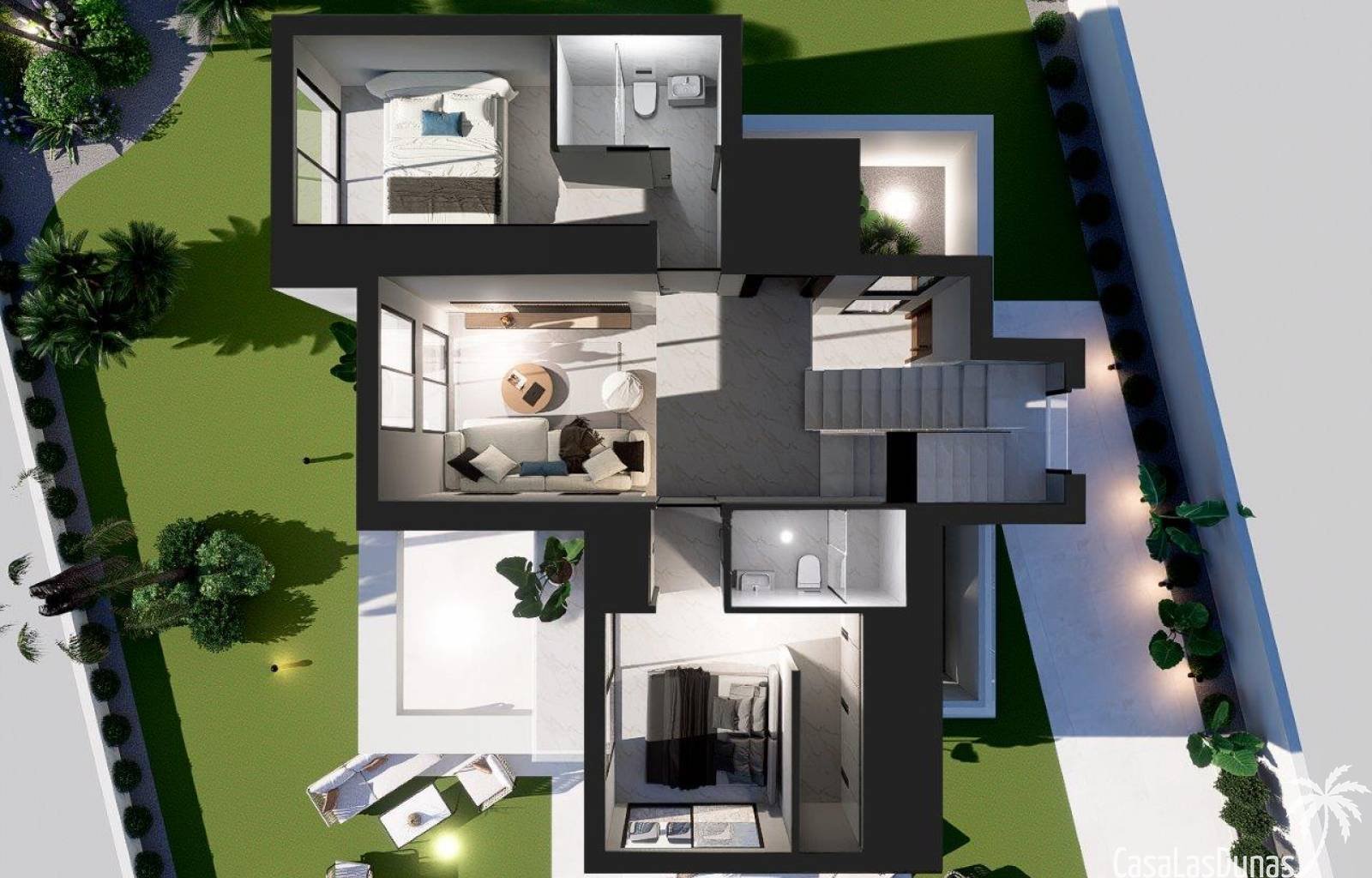  Am Rande der Stadt Finestrat, in der Nähe des berühmten Benidorm, entstehen 15 dieser wunderschönen Luxusvillen. Die sehr geräumigen Häuser verfügen 