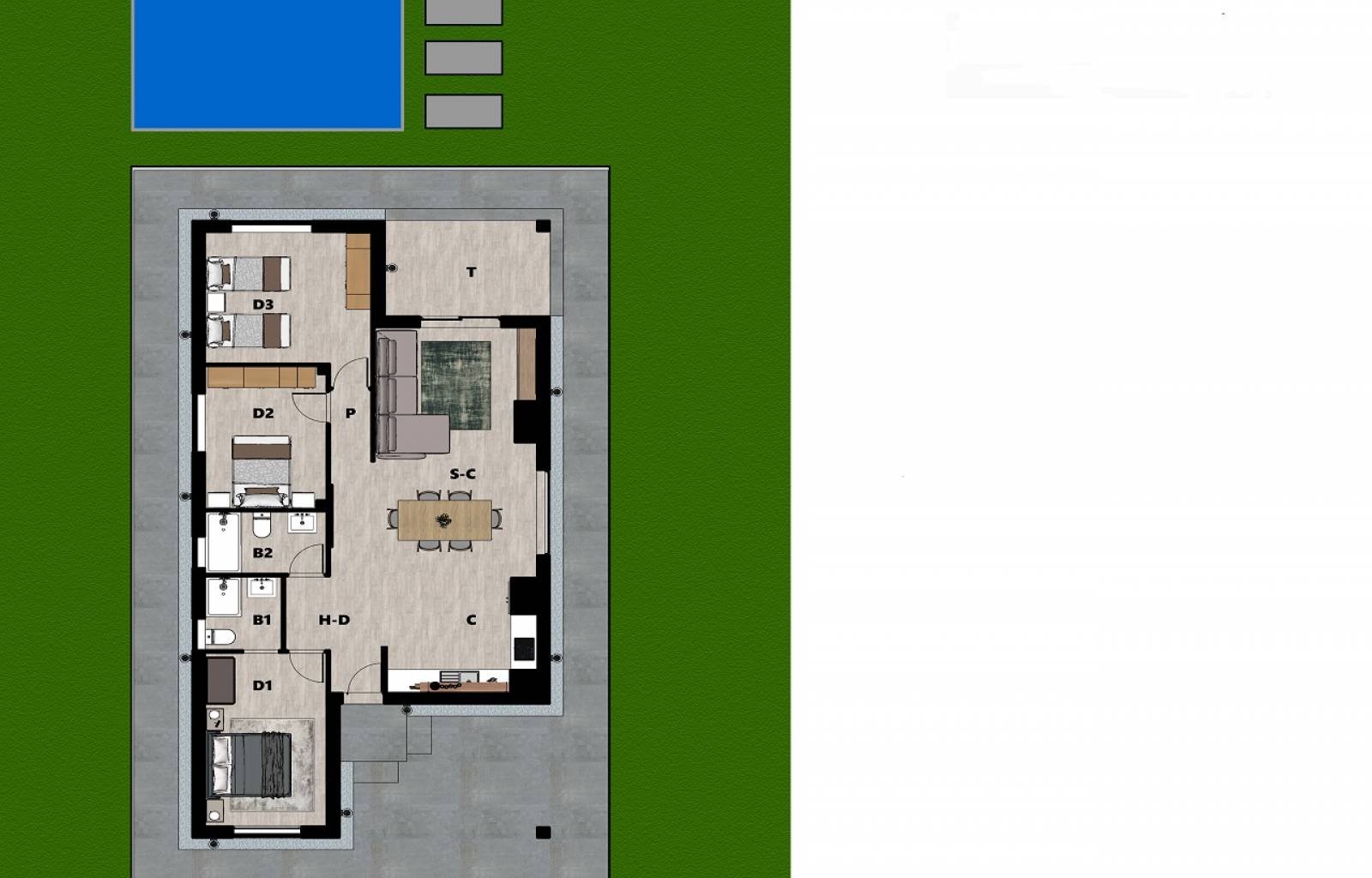  Für die Naturliebhaber unter uns können wir dieses Projekt mit nur 7 Villen anbieten. Diese luxuriösen Villen liegen alle auf einer Ebene und sind un