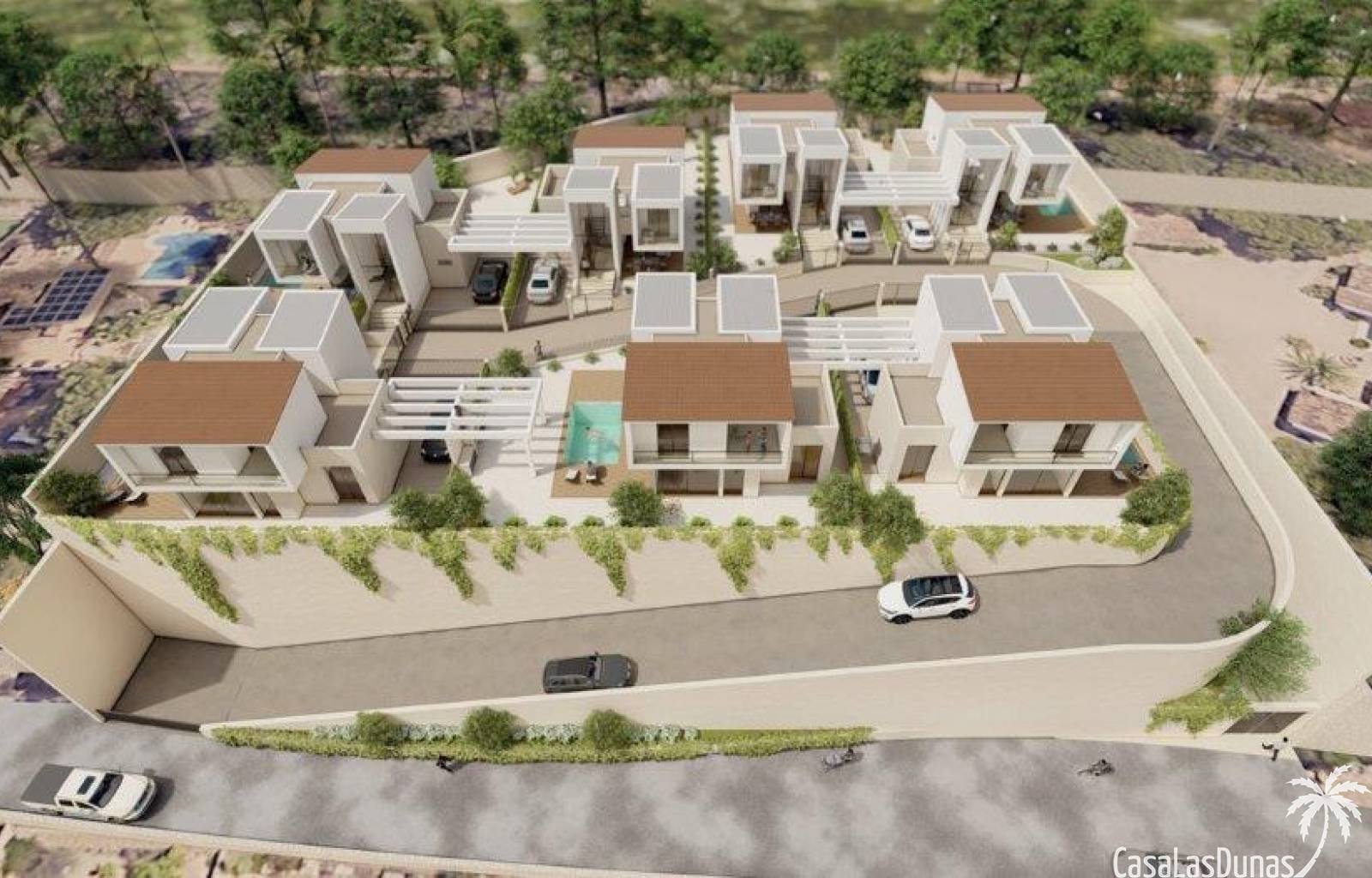  Diese einzigartigen Villen liegen in der Nähe der wunderschönen Stadt Polop und verfügen jeweils über einen privaten Swimmingpool. Jedes Haus ist mit