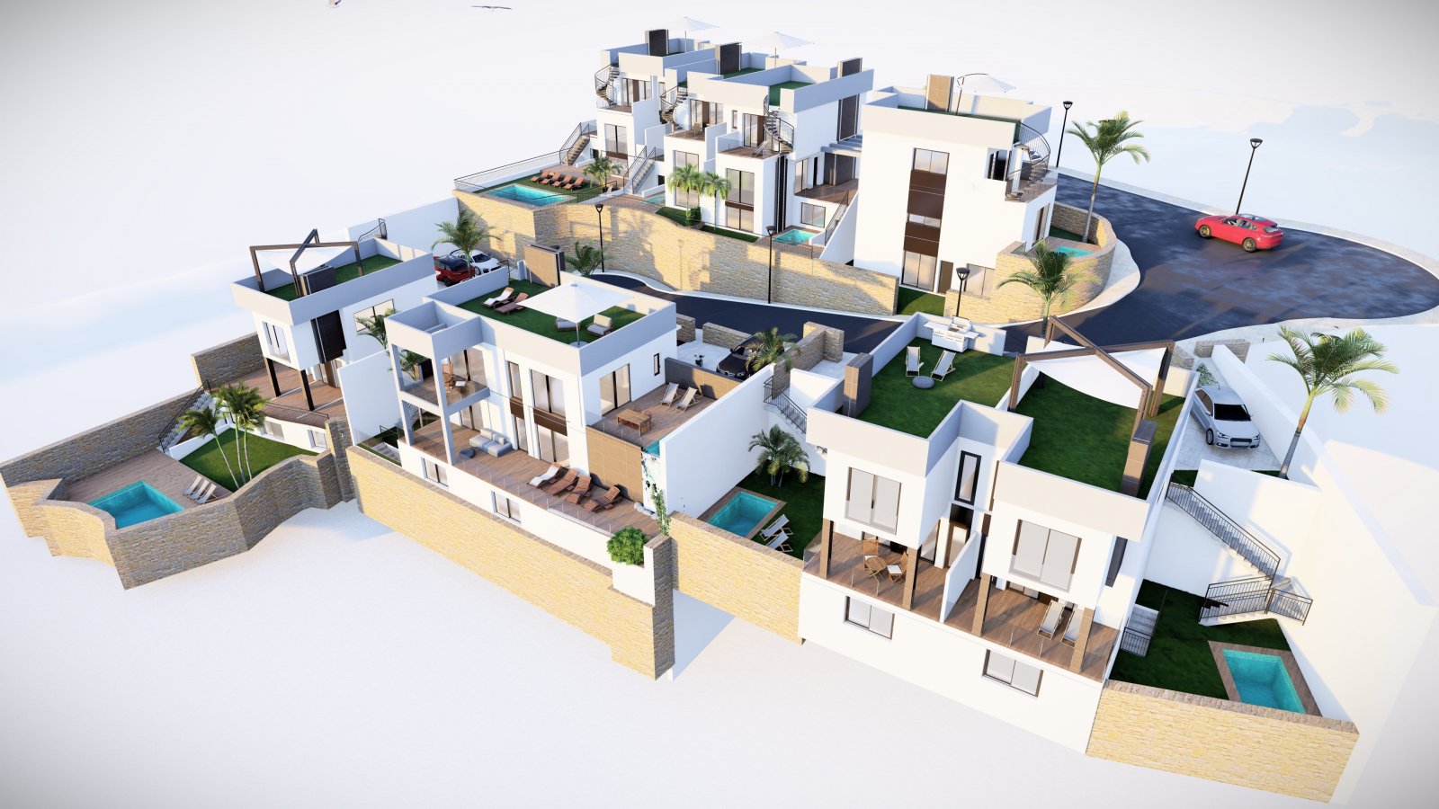 In der charmanten Stadt Algorfa gelegen, bietet diese Wohnanlage eine exklusive Auswahl von 8 Immobilien, die für diejenigen entworfen wurden, die ei