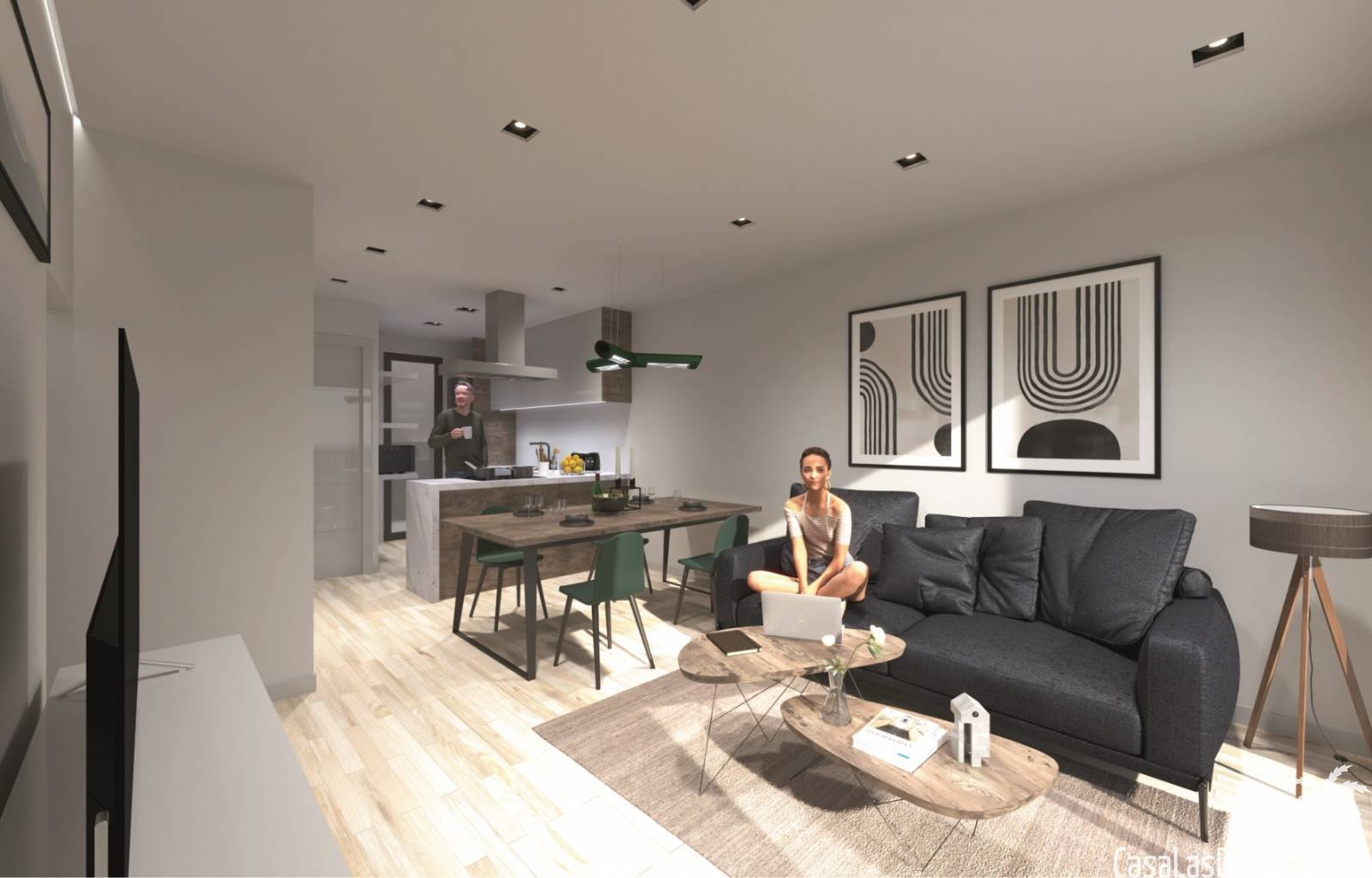  Diese modernen Doppelhaushälften befinden sich im spanischen Dorf Dolores, etwa 10 km vom Sandstrand entfernt. Die Häuser haben alle die gleiche Quad