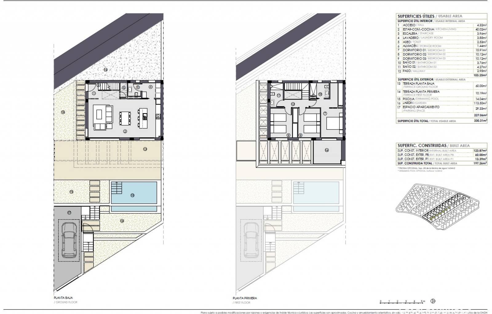  Suchen Sie eine geräumige und moderne Villa mit Meerblick? Diese Häuser werden in Polop gebaut, einem Dorf in den Bergen in der Nähe von Benidorm. Si