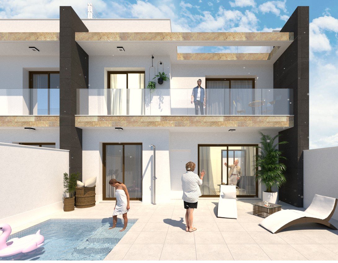 San Pedro del Pinatar:  In der charmanten Ortschaft San Pedro del Pinatar gelegen, bietet diese Wohnanlage eine Auswahl an Reihenhäusern, die für diejenigen entworfen wurden 