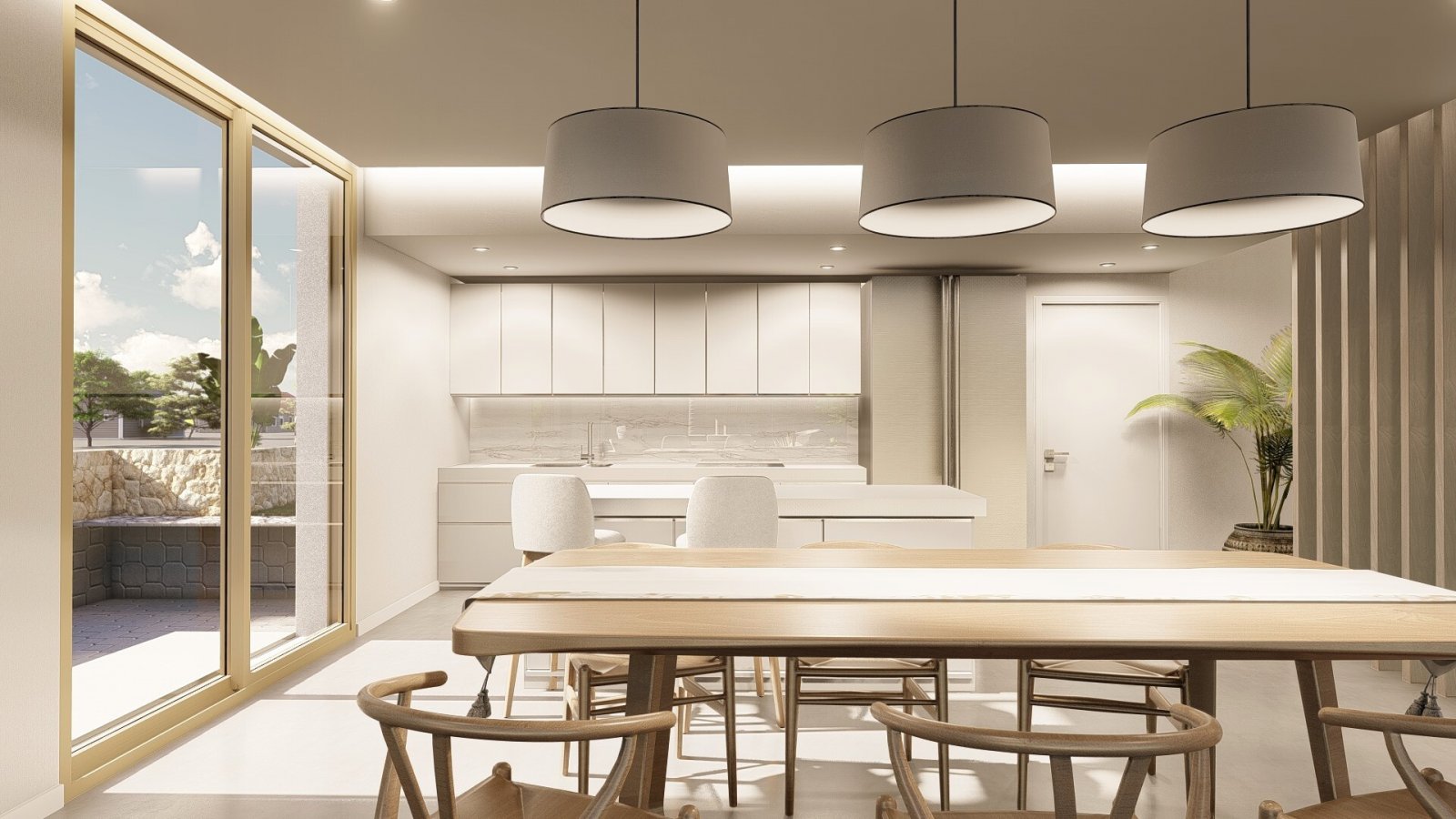  In der exklusiven Gegend von Castillo de Montemar gelegen, bietet dieser Wohnkomplex drei unabhängige Häuser, die durch ihr modernes und funktionales