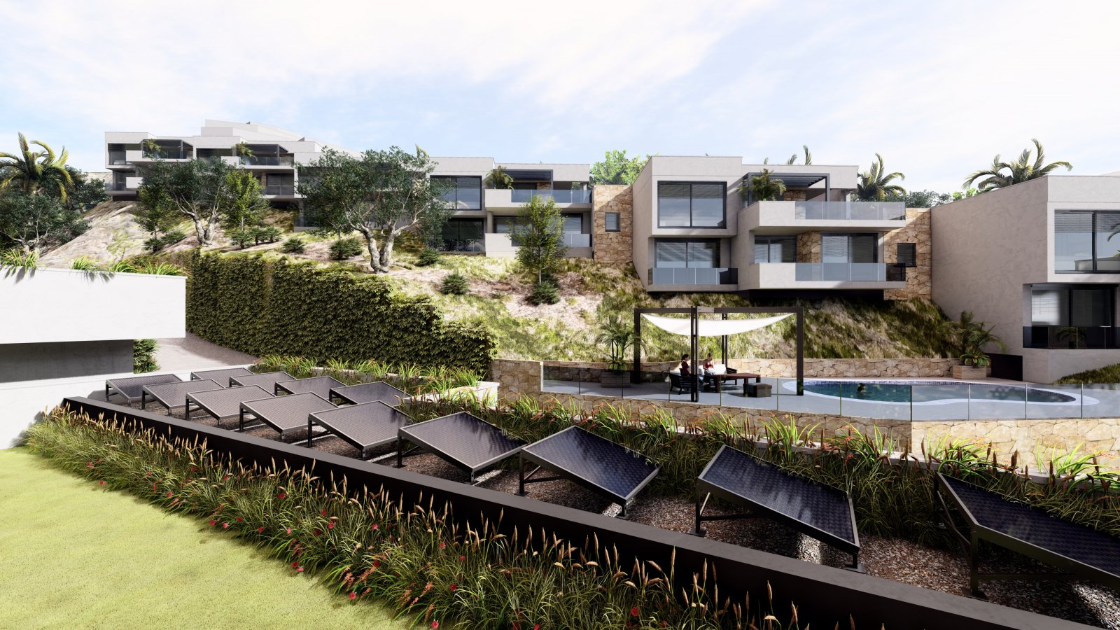  In der exklusiven Gegend von Altea gelegen, bietet diese Sammlung von 13 Immobilien eine Umgebung von Luxus und Komfort. Die freistehenden Villen zei