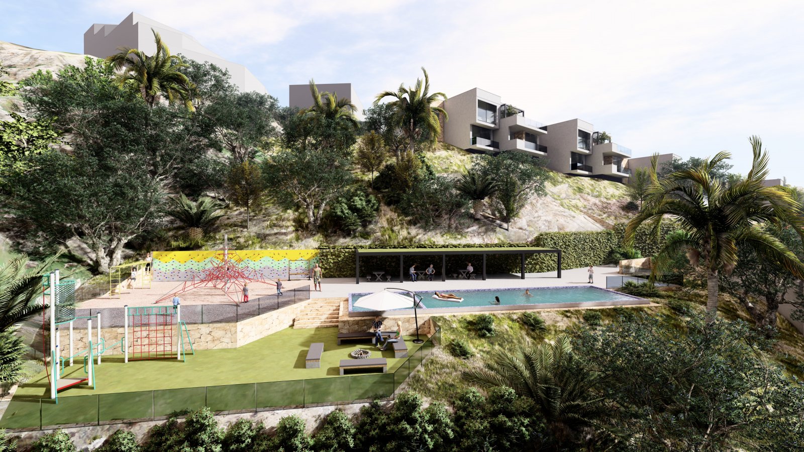  In der exklusiven Gegend von Altea gelegen, bietet diese Sammlung von 13 Immobilien eine Umgebung von Luxus und Komfort. Die freistehenden Villen zei